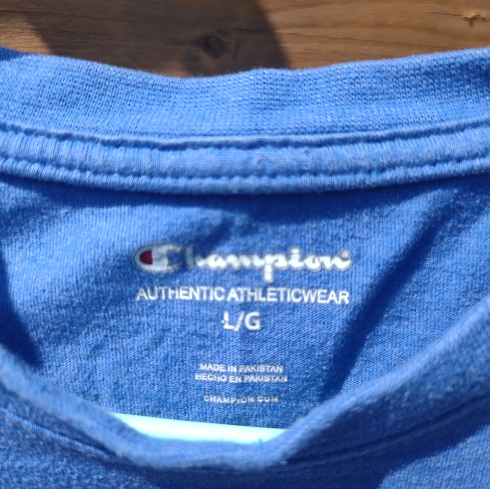 Champion T-shirt - Blue - Men's Large - Picture 4 of 5